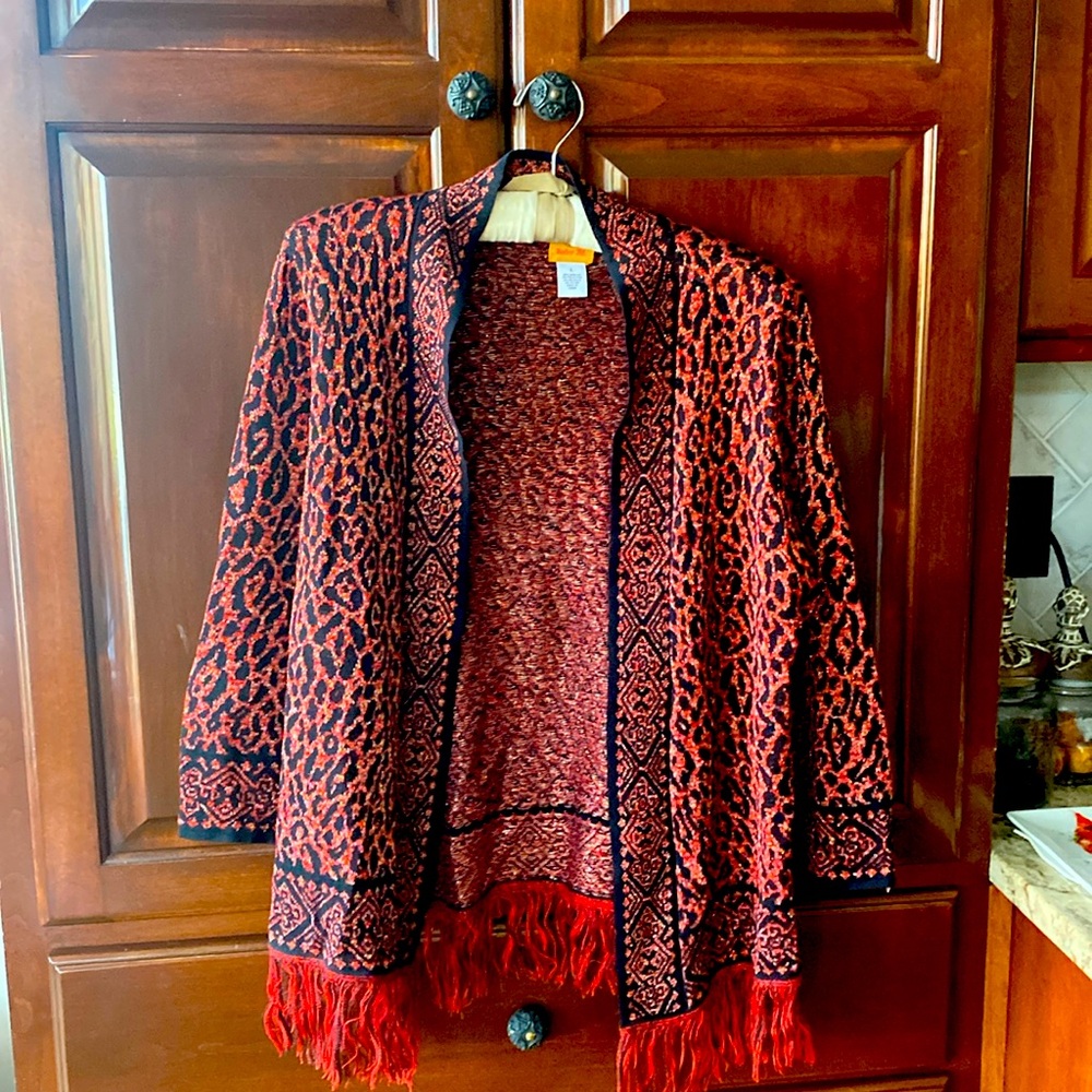 Ruby Red festive cardigan -size L